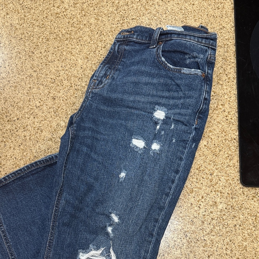 Old Navy Blue Distressed Boyfriend Jeans